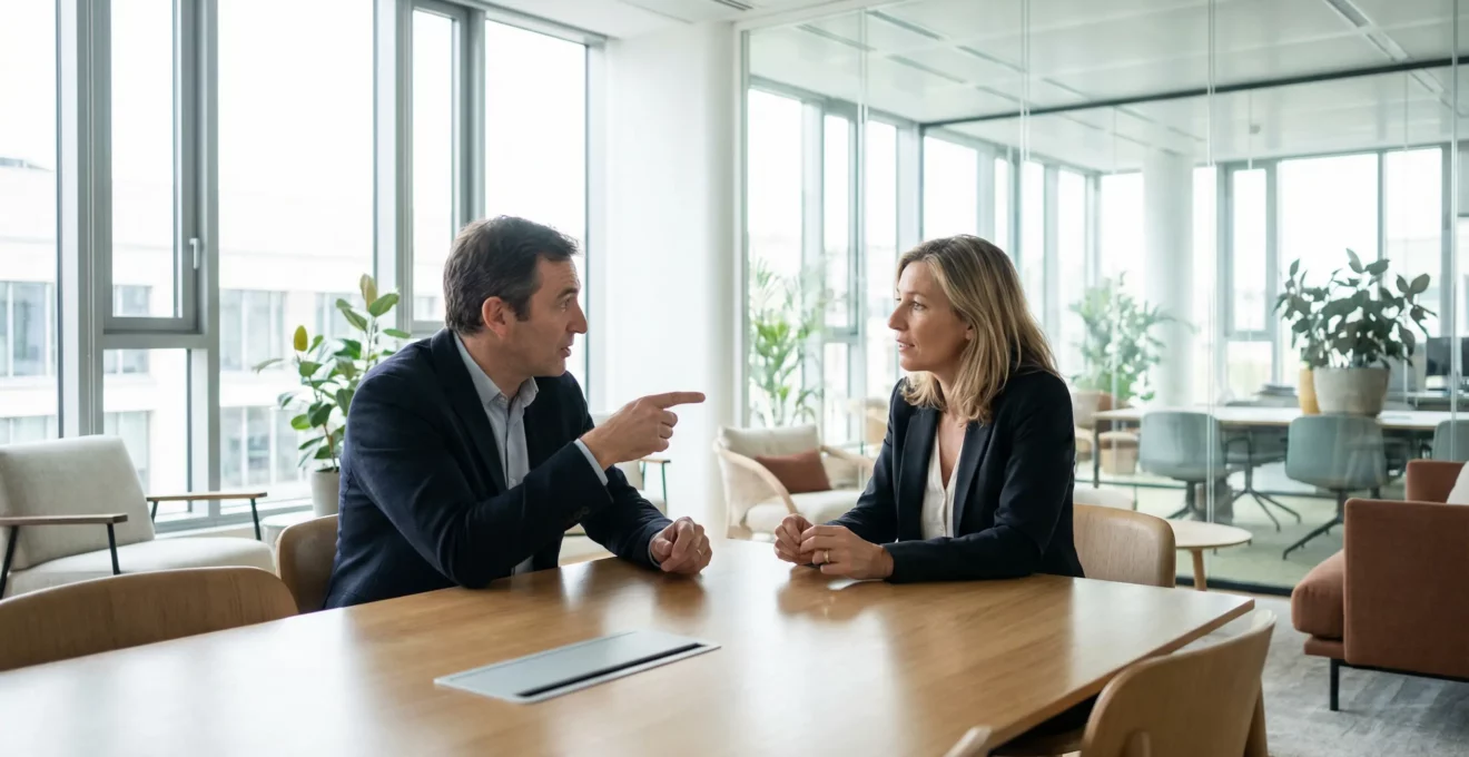 Élus CSE en discussion lors d'une réunion de dialogue social en entreprise